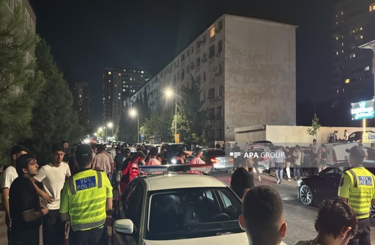Цепная авария в Баку