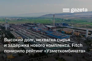 Высокий долг, нехватка сырья и задержка нового комплекса: Fitch понизило рейтинг «Узметкомбината»