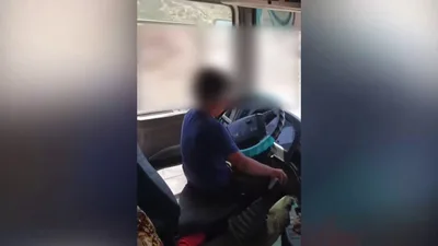 В Навоийской области 7-летний ребенок сел за руль грузовика. Видео