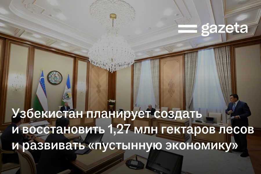 Узбекистан планирует создать и восстановить 1,27 млн гектаров лесов и развивать «пустынную экономику»