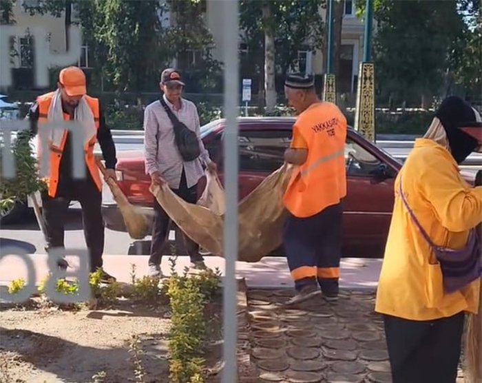 В Ташкенте оштрафовали чиновника после видео с работниками под палящим солнцем. Видео