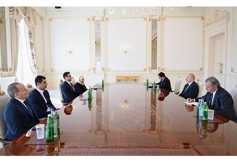 Prezident İlham Əliyev ABŞ Konqresinin Nümayəndələr Palatasının üzvünü qəbul edib