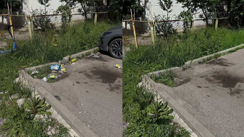 Мусор “убрали“с помощью ИИ? Алматинку удивил фотоотчет акимата
