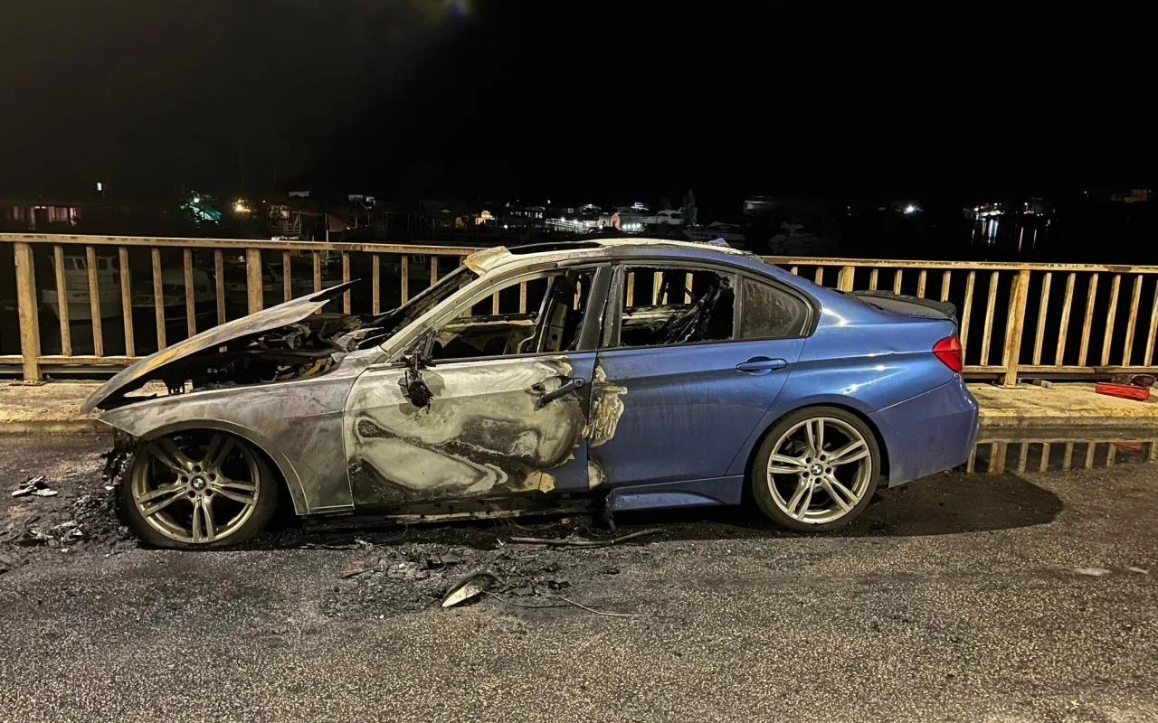 "BMW" avtoyumada yandı
