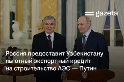 Россия предоставит Узбекистану льготный экспортный кредит на строительство АЭС — Путин
