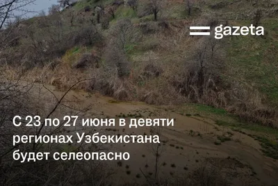 С 23 по 27 июня в девяти регионах Узбекистана будет селеопасно