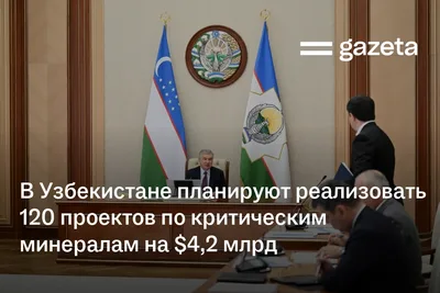 В Узбекистане планируют реализовать 120 проектов по критическим минералам на $4,2 млрд