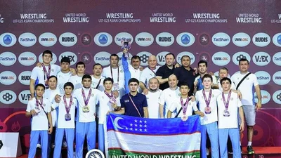 Сборная Узбекистана U17 по греко-римской борьбе заняла второе место на ЧА во Вьетнаме