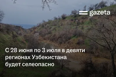 С 28 июня по 3 июля в девяти регионах Узбекистана будет селеопасно