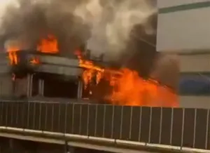 Стали известны подробности пожара возле "Янги бозор" в Андижане. Видео