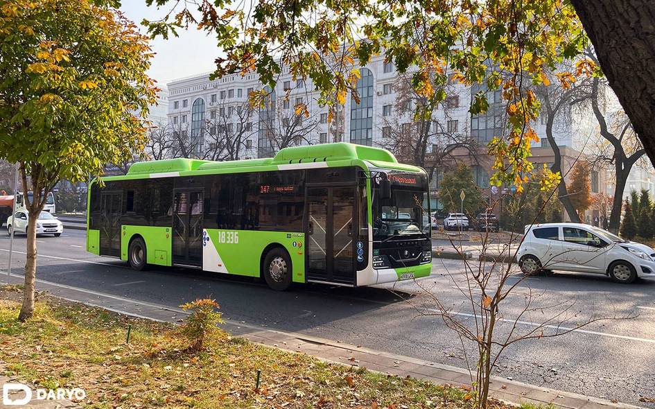 В Ташкенте автобусные полосы отделяют от общего потока транспорта г. Ташкент
