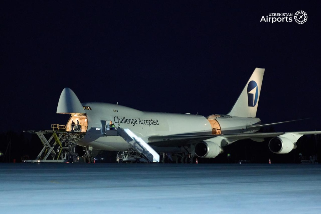 Андижан впервые принял крупнейший грузовой Boeing с племенным скотом
