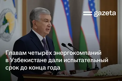 Главам четырёх энергокомпаний в Узбекистане дали испытательный срок до конца года