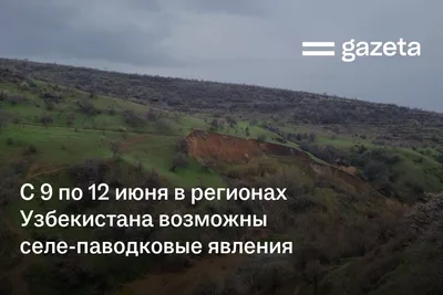 С 9 по 12 июня в регионах Узбекистана возможны селе-паводковые явления