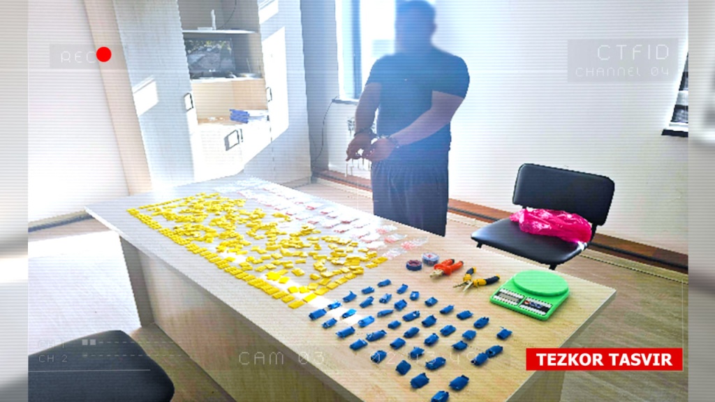 В Ахангаране задержали закладчика с координатами почти 300 тайников с мефедроном