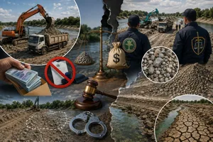 Из Чирчика незаконно добыли песок почти на два триллиона сумов